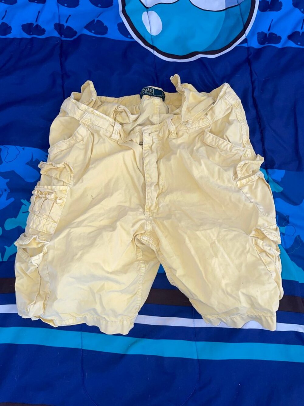 Polo Ralph Lauren Cargo Shorts Yellow Mens 32